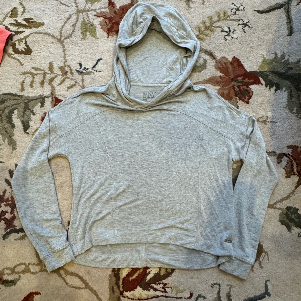 Marc New York Light Gray Hoodie Long Sleeve Size Large